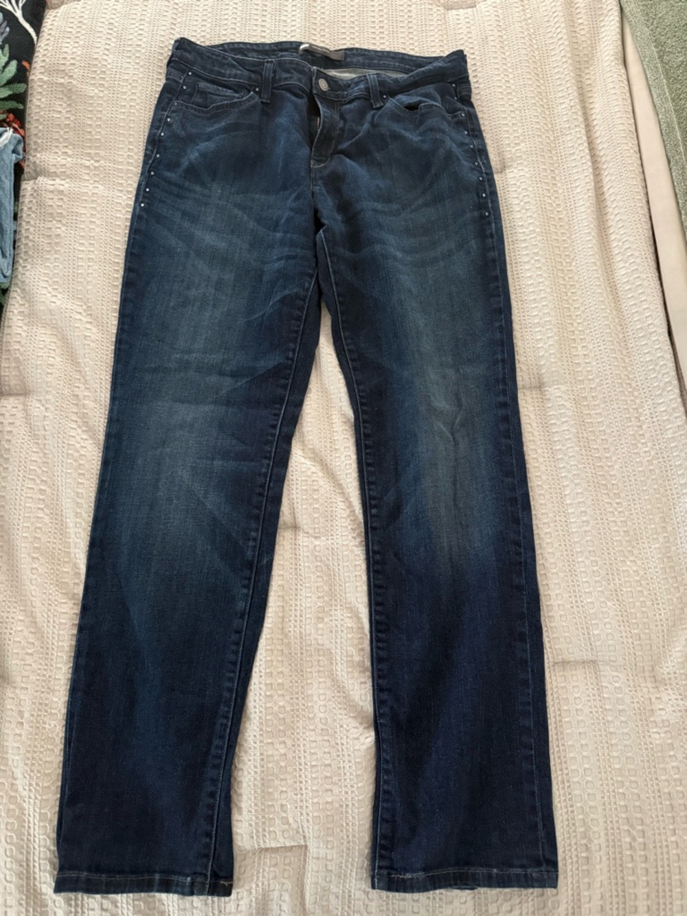 Women Levi’s Dark Blue Straight-Leg Jeans